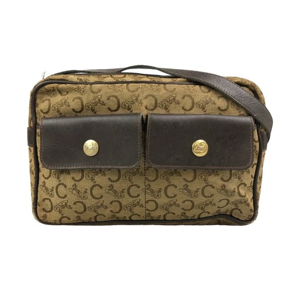 291172N Celine Shoulder Bag C Macadam Brown Canvas - Picture 1 of 11
